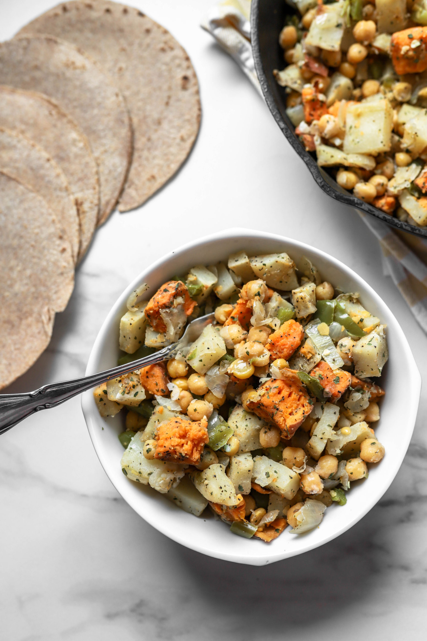 Potato And Chickpea Vegan Breakfast Hash - Pure And Plant-Based